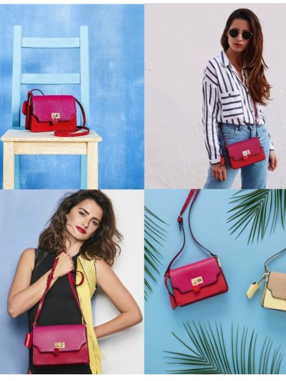NWT Carpisa Italian Flap Crossbody Bag In Red/Hibiscus Faux Leather - Picture 3 of 16